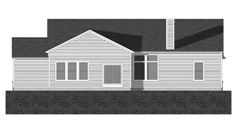 The Cedar Creek house plan, exterior view 3